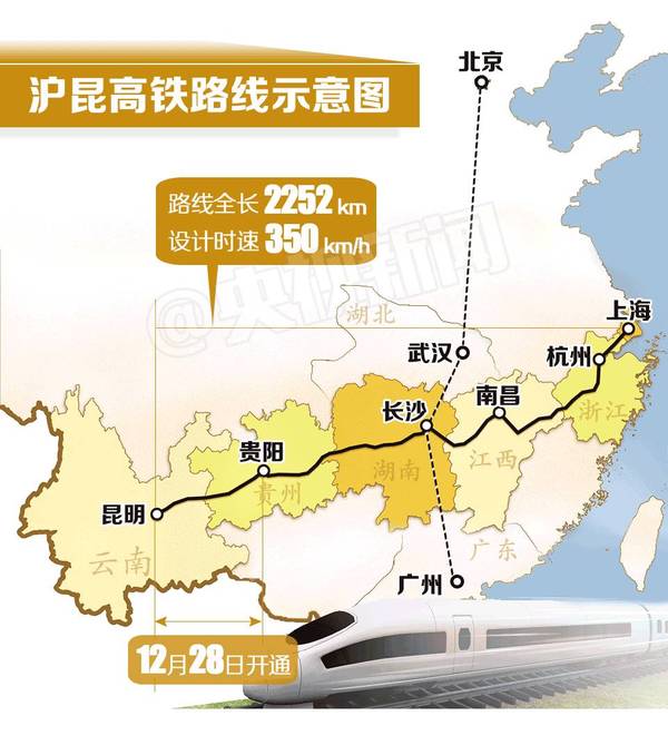 沪昆高铁和云桂铁路全线贯通,作为重要节点旅游大省云南来说,将具有